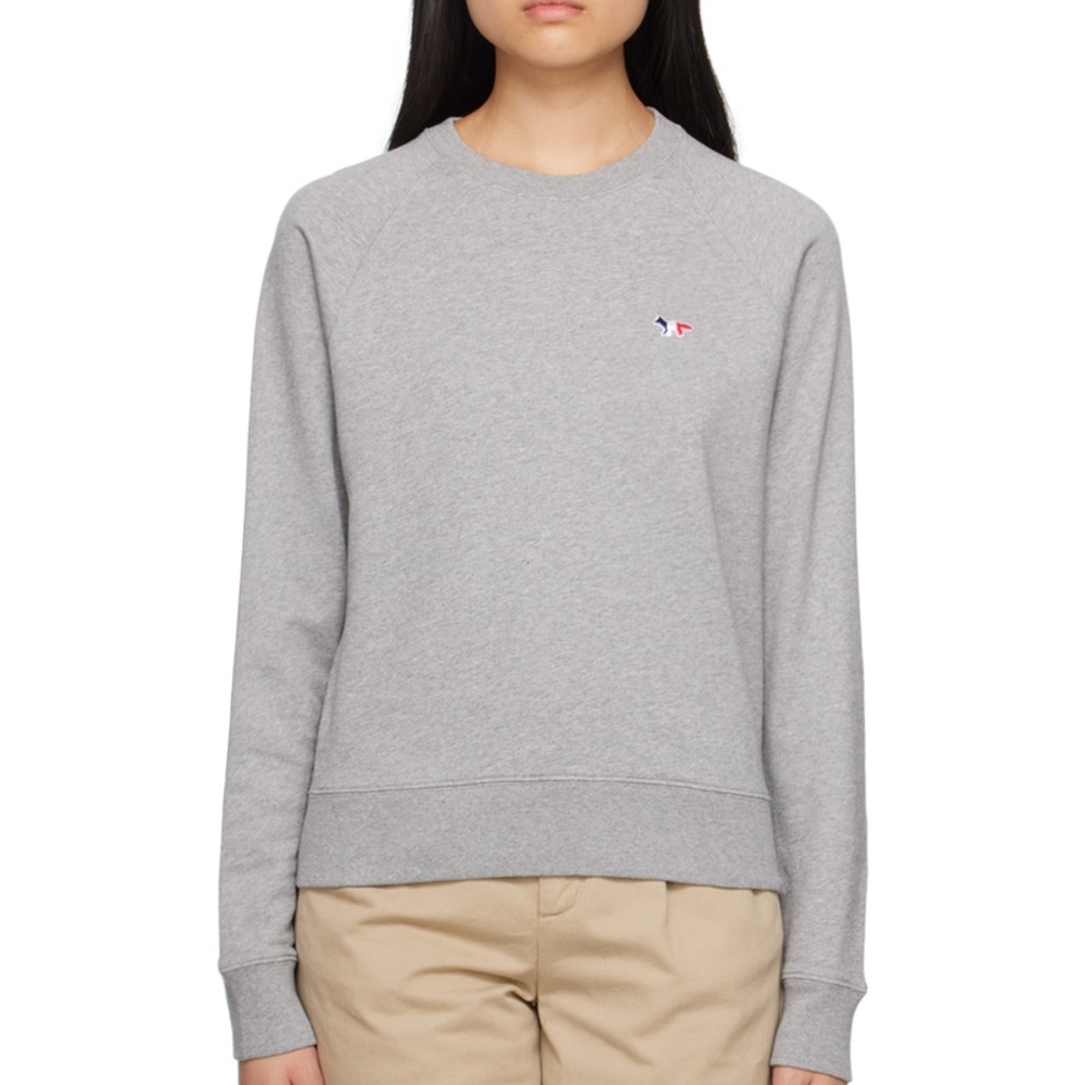 Tricolor fox patch adjusted sweatshirt